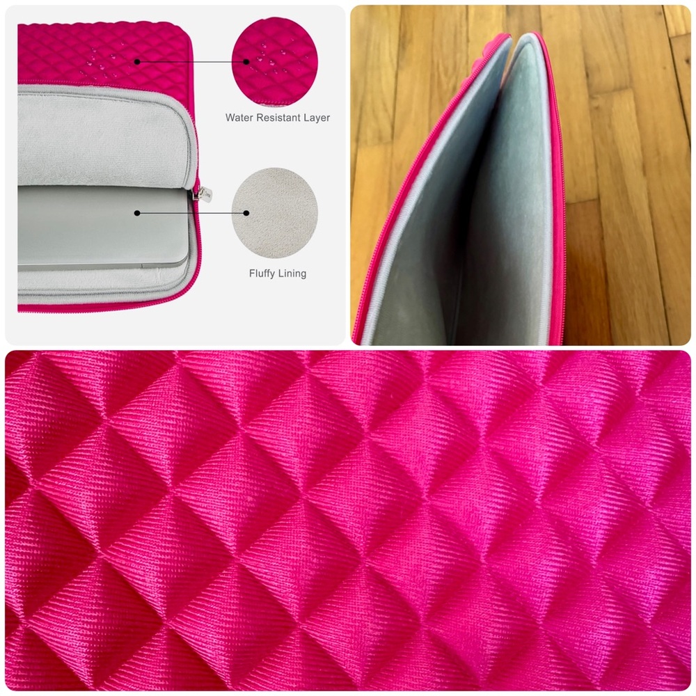 Vibrant Pink Quilted Tablet Sleeve